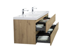 Laviva Aurora 72" Wall Hung Double Sink Bathroom Vanity with White Acrylic Countertop - Gallery