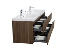 Laviva Aurora 72" Wall Hung Double Sink Bathroom Vanity with White Acrylic Countertop - Gallery
