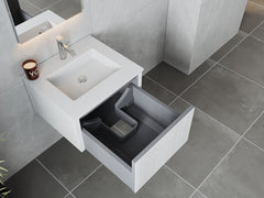 Laviva Legno 24" Bathroom Vanity with Matte White VIVA Stone Solid Surface Countertop - Gallery