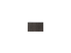 Laviva Legno 24" Bathroom Vanity with Matte White VIVA Stone Solid Surface Countertop - Carbon Oak