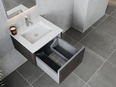 Laviva Legno 24" Bathroom Vanity with Matte White VIVA Stone Solid Surface Countertop - Gallery
