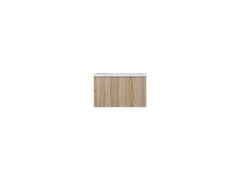 Laviva Legno 24" Bathroom Vanity with Matte White VIVA Stone Solid Surface Countertop - Weathered Grey