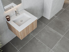 Laviva Legno 24" Bathroom Vanity with Matte White VIVA Stone Solid Surface Countertop - Gallery
