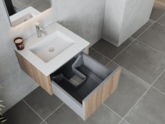 Laviva Legno 24" Bathroom Vanity with Matte White VIVA Stone Solid Surface Countertop - Gallery