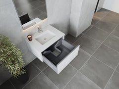 Laviva Legno 30" Bathroom Vanity with Matte White VIVA Stone Solid Surface Countertop - Gallery
