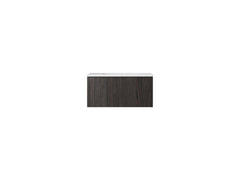 Laviva Legno 30" Bathroom Vanity with Matte White VIVA Stone Solid Surface Countertop - Carbon Oak