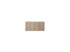 Laviva Legno 30" Bathroom Vanity with Matte White VIVA Stone Solid Surface Countertop - Weathered Grey