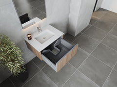 Laviva Legno 30" Bathroom Vanity with Matte White VIVA Stone Solid Surface Countertop - Gallery
