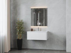 Laviva Legno 36" Bathroom Vanity with Matte White VIVA Stone Solid Surface Countertop - Gallery