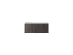 Laviva Legno 36" Bathroom Vanity with Matte White VIVA Stone Solid Surface Countertop - Carbon Oak