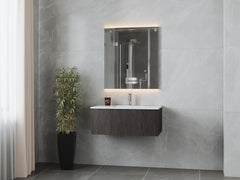 Laviva Legno 36" Bathroom Vanity with Matte White VIVA Stone Solid Surface Countertop - Gallery