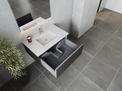 Laviva Legno 36" Bathroom Vanity with Matte White VIVA Stone Solid Surface Countertop - Gallery