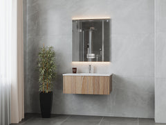Laviva Legno 36" Bathroom Vanity with Matte White VIVA Stone Solid Surface Countertop - Gallery
