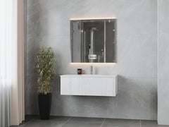 Laviva Legno 42" Bathroom Vanity with Matte White VIVA Stone Solid Surface Countertop - Gallery