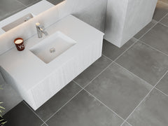 Laviva Legno 42" Bathroom Vanity with Matte White VIVA Stone Solid Surface Countertop - Gallery