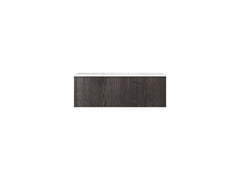 Laviva Legno 42" Bathroom Vanity with Matte White VIVA Stone Solid Surface Countertop - Carbon Oak
