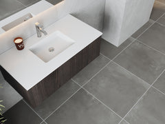 Laviva Legno 42" Bathroom Vanity with Matte White VIVA Stone Solid Surface Countertop - Gallery