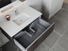 Laviva Legno 42" Bathroom Vanity with Matte White VIVA Stone Solid Surface Countertop - Gallery