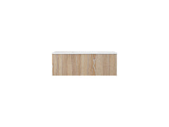 Laviva Legno 42" Bathroom Vanity with Matte White VIVA Stone Solid Surface Countertop - Weathered Grey