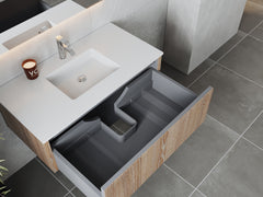 Laviva Legno 42" Bathroom Vanity with Matte White VIVA Stone Solid Surface Countertop - Gallery