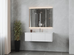 Laviva Legno 48" Bathroom Vanity with Matte White VIVA Stone Solid Surface Countertop - Gallery