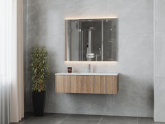 Laviva Legno 48" Bathroom Vanity with Matte White VIVA Stone Solid Surface Countertop - Gallery