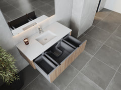 Laviva Legno 48" Bathroom Vanity with Matte White VIVA Stone Solid Surface Countertop - Gallery