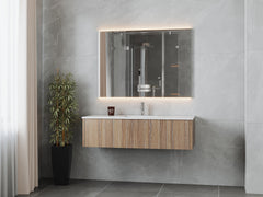 Laviva Legno 54" Bathroom Vanity with Matte White VIVA Stone Solid Surface Countertop - Gallery