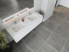 Laviva Legno 60" Double Sink Bathroom Vanity with Matte White VIVA Stone Solid Surface Countertop - Gallery