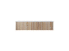 Laviva Legno 60" Double Sink Bathroom Vanity with Matte White VIVA Stone Solid Surface Countertop - Weathered Grey