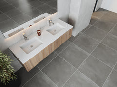 Laviva Legno 60" Double Sink Bathroom Vanity with Matte White VIVA Stone Solid Surface Countertop - Gallery
