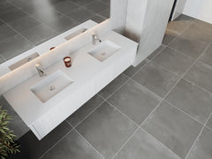 Laviva Legno 72" Double Sink Bathroom Vanity with Matte White VIVA Stone Solid Surface Countertop - Gallery