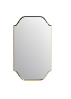 Laviva Gatsby 26" x 44" Vintage Style Metal Framed Mirror with Bevel - Satin Brass