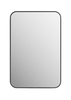 Laviva Latitude 24" x 36" Rectangular Soft Radius Metal Framed Mirror - Matte Black