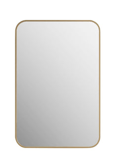 Laviva Latitude 24" x 36" Rectangular Soft Radius Metal Framed Mirror - Satin Brass