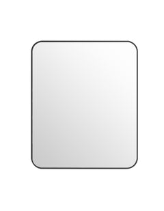 Laviva Latitude 30" x 36" Rectangular Soft Radius Metal Framed Mirror - Matte Black