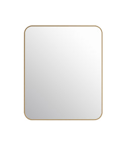 Laviva Latitude 30" x 36" Rectangular Soft Radius Metal Framed Mirror - Satin Brass