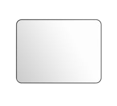 Laviva Latitude 48" x 36" Rectangular Soft Radius Metal Framed Mirror - Matte Black