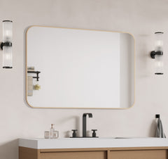 Laviva Latitude 48" x 36" Rectangular Soft Radius Metal Framed Mirror - Gallery