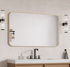 Laviva Latitude 60" x 36" Rectangular Soft Radius Metal Framed Mirror - Gallery