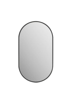 Laviva Pill 18" x 32" Oval Metal Framed Mirror - Matte Black