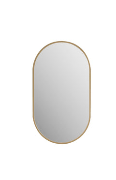 Laviva Pill 18" x 32" Oval Metal Framed Mirror - Satin Brass