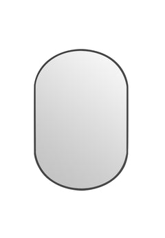 Laviva Pill 24" x 36" Oval Metal Framed Mirror - Matte Black