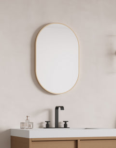 Laviva Pill 24" x 36" Oval Metal Framed Mirror - Gallery