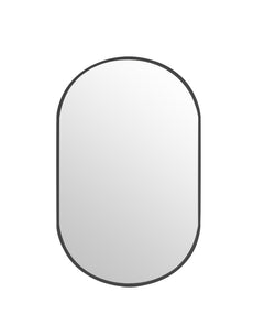 Laviva Pill 30" x 48" Oval Metal Framed Mirror - Matte Black