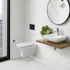 Swiss Madison Carré Wall-Hung Elongated Toilet Bowl - SM-WT455 - The Home Selection