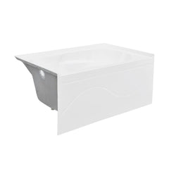 Swiss Madison Ivy 54 x 30 Skirted Left Drain Soaking Alcove Bathtub in Glossy White with Integrated Armrest -  SM-AB520