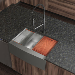 Swiss Madison Rivage 30 x 22 Single Basin Apron Kitchen Workstation Sink - SM-KS779 - The Home Selection