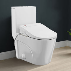 Swiss Madison St. Tropez One-Piece Elongated Toilet Vortex Dual-Flush 1.1/1.6 gpf with Smart Seat Bidet - SM-1T0814GW - The Home Selection