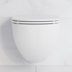 Swiss Madison St. Tropez Wall-Hung Toilet Bundle 0.8/1.6 GPF Dual Flush with Black Flush Plate - SM-WT0802